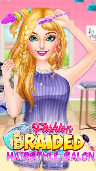 Braided Hair Salon Girls Games МОД/Взлом [Много денег, Монет и Все открыто] Screenshot 3