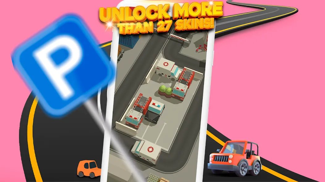 Parking Jam 3D (Парковочный затор 3D) МОД/Взлом [Все открыто, Дополнительные деньги и Меню MOD] Screenshot 3