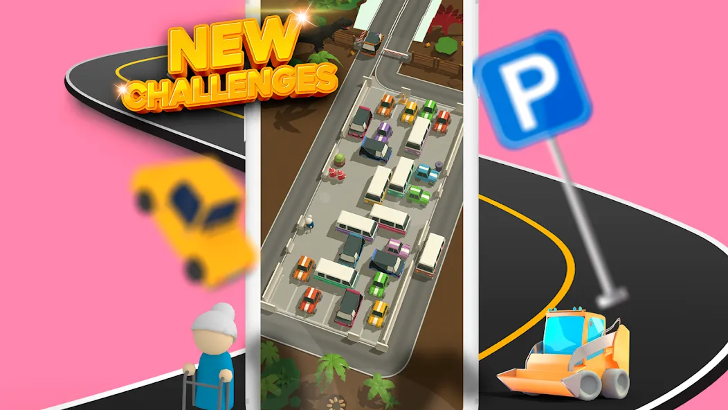Parking Jam 3D (Парковочный затор 3D) МОД/Взлом [Все открыто, Дополнительные деньги и Меню MOD] Screenshot 4