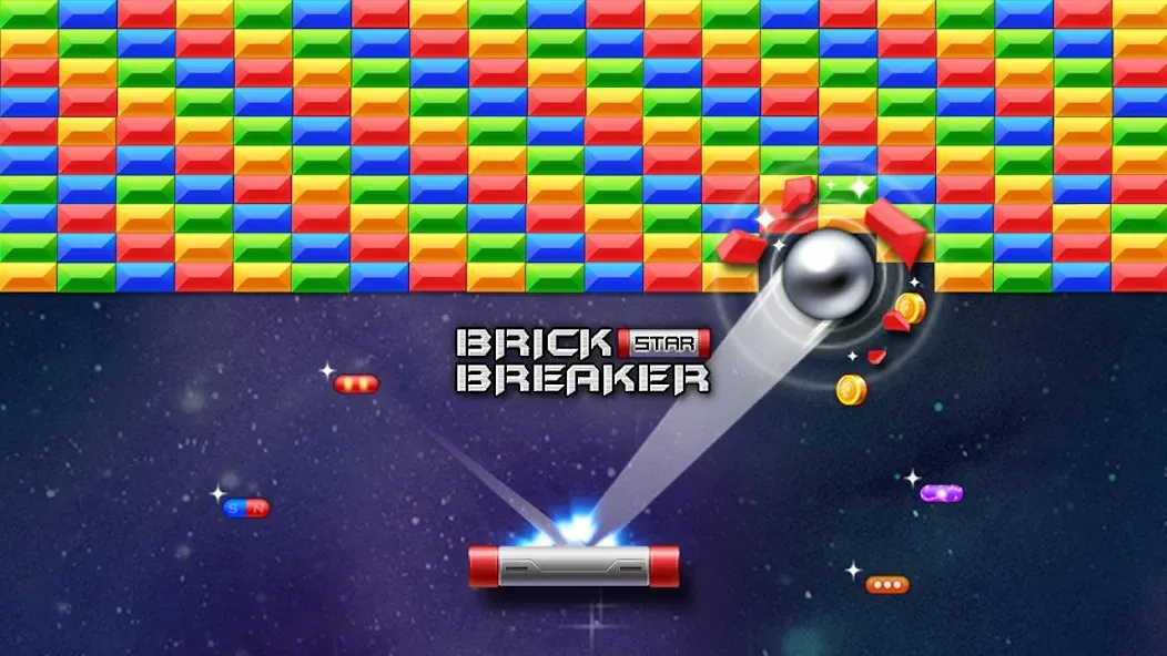 Brick Breaker Star: Space King МОД/Взлом [Много денег, Монет и Все открыто] Screenshot 1
