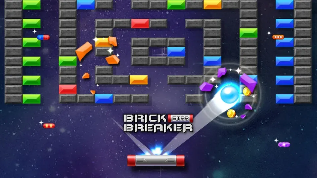 Brick Breaker Star: Space King МОД/Взлом [Много денег, Монет и Все открыто] Screenshot 3
