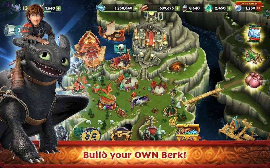 Dragons: Rise of Berk (Драгонс) МОД/Взлом [Много денег, Монет и Все открыто] Screenshot 1
