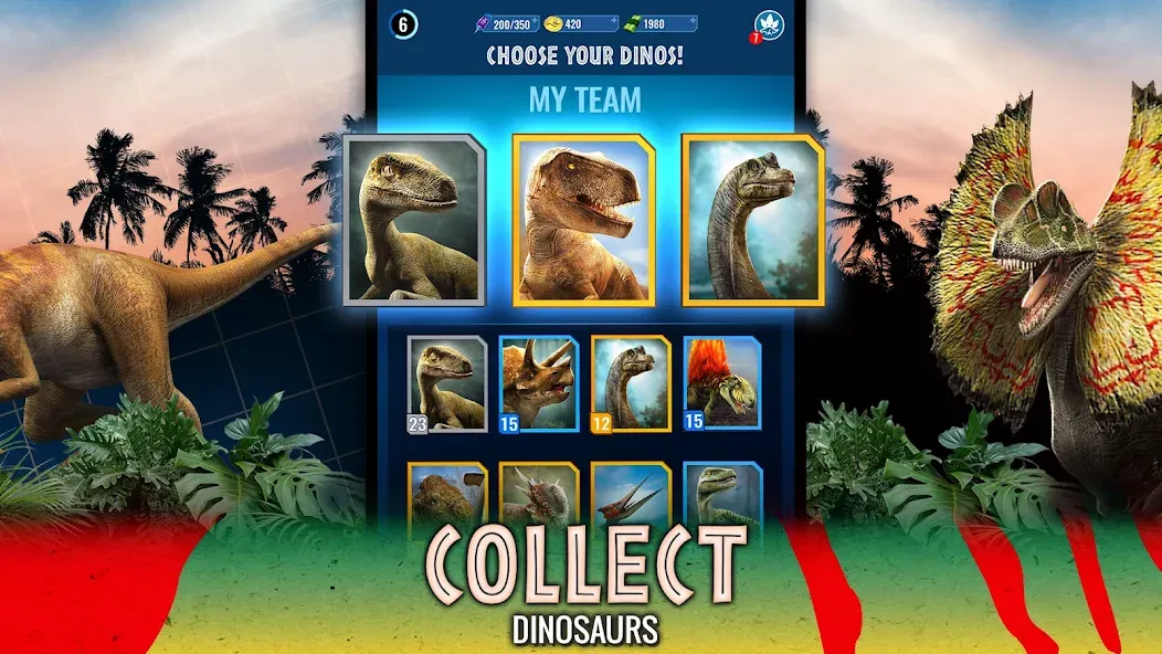 Jurassic World Alive (Джурассик Ворлд) МОД/Взлом [Бесконечные деньги, Монеты и Мега MOD] Screenshot 4