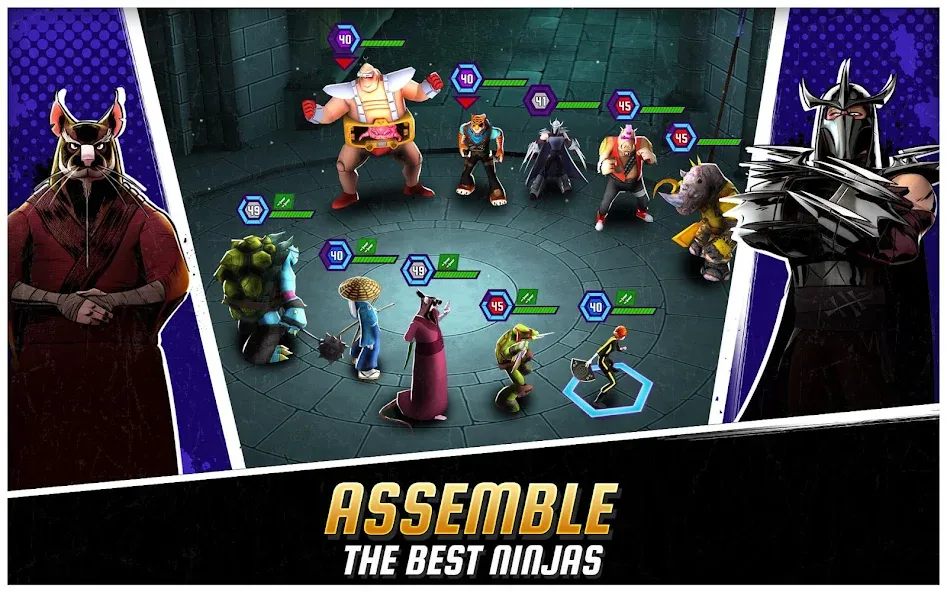 Ninja Turtles: Legends МОД/Взлом [Бесконечные деньги, Монеты и Мега MOD] Screenshot 1