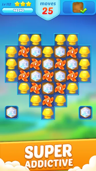 Jewel Crush™ - Match 3 Legend МОД/Взлом [Много монет, Открытые уровни и Мега MOD] Screenshot 1