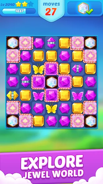 Jewel Crush™ - Match 3 Legend МОД/Взлом [Много монет, Открытые уровни и Мега MOD] Screenshot 4