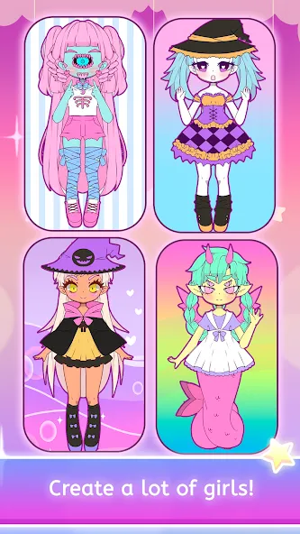 Mimistar dress up chibi doll (Министар) МОД/Взлом [Меню, Бесконечные монеты и Открытые уровни] Screenshot 4