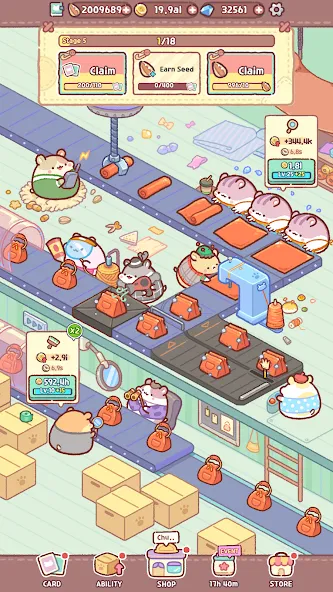 Hamster Bag Factory : Tycoon (Хэмстер сумка фабрика) МОД/Взлом [Много денег, Монет и Все открыто] Screenshot 4