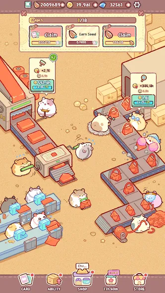 Hamster Bag Factory : Tycoon (Хэмстер сумка фабрика) МОД/Взлом [Много денег, Монет и Все открыто] Screenshot 5