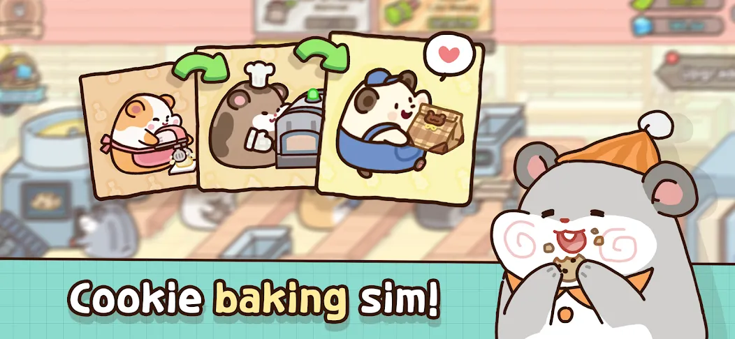 Hamster Cookie Factory МОД/Взлом [Все открыто, Дополнительные деньги и Меню MOD] Screenshot 1