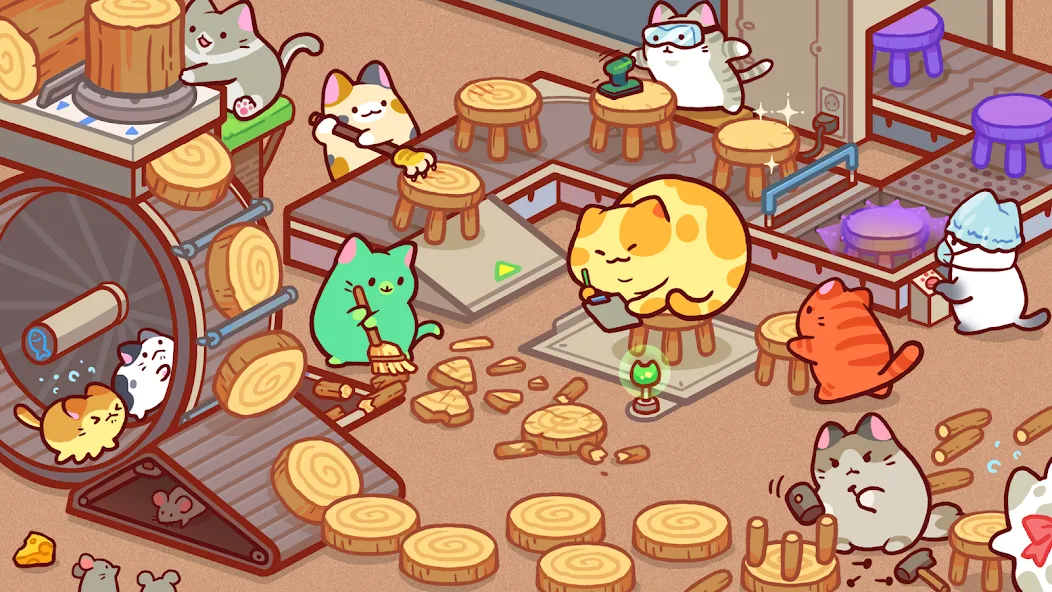 Kitty Cat Tycoon (Китти Кэт Тайкун) МОД/Взлом [Много монет, Открытые уровни и Мега MOD] Screenshot 1