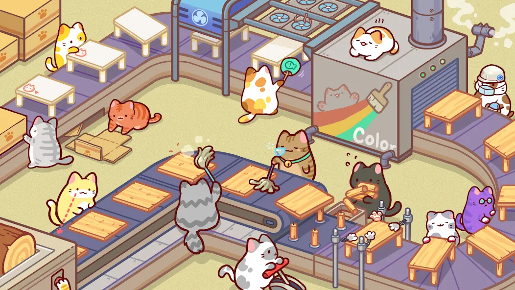 Kitty Cat Tycoon (Китти Кэт Тайкун) МОД/Взлом [Много монет, Открытые уровни и Мега MOD] Screenshot 4