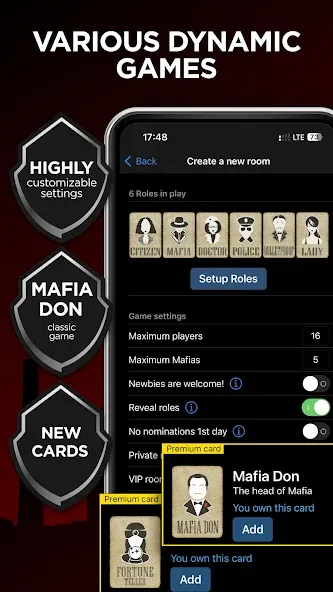 Mafia Online With Video Chat МОД/Взлом [Много денег, Монет и Все открыто] Screenshot 4