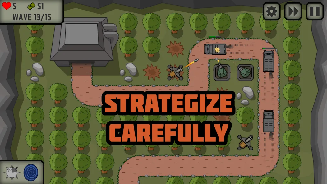Tactical War: Tower Defense МОД/Взлом [Деньги, Монеты и Меню MOD] Screenshot 1