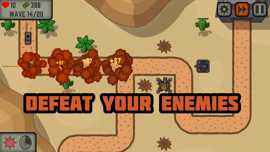 Tactical War: Tower Defense МОД/Взлом [Деньги, Монеты и Меню MOD] Screenshot 5