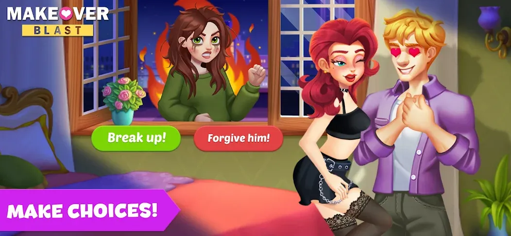 Makeover Blast: Dressup Salon (Мейковер Бласт) МОД/Взлом [Меню, Бесконечные монеты и Открытые уровни] Screenshot 1