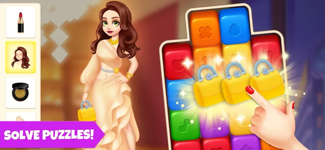 Makeover Blast: Dressup Salon (Мейковер Бласт) МОД/Взлом [Меню, Бесконечные монеты и Открытые уровни] Screenshot 5