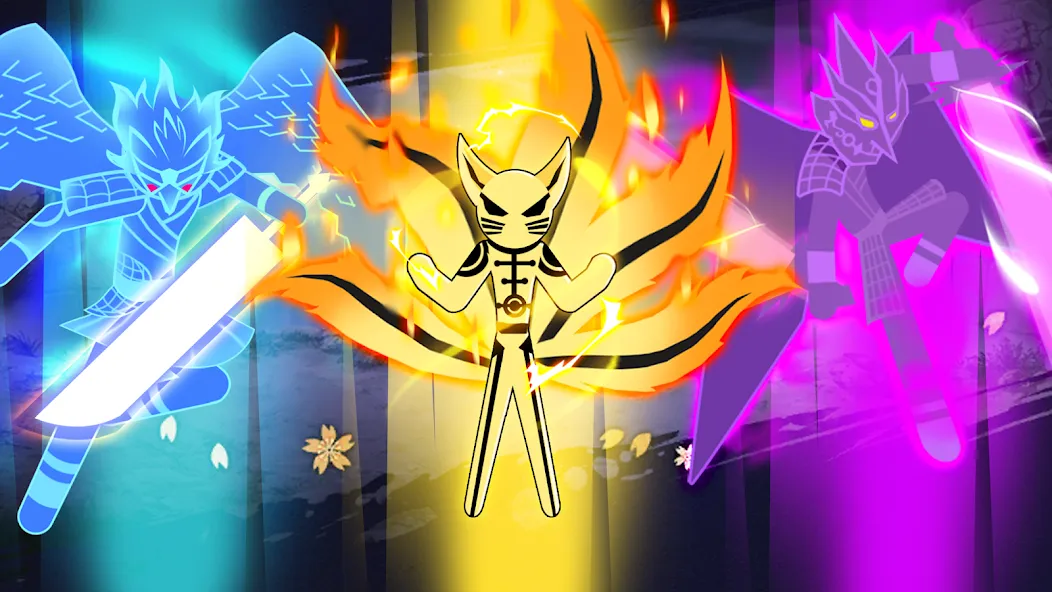 Stick Ninja Fight (Стикман Ниндзя Файт) МОД/Взлом [Бесконечные деньги, Монеты и Мега MOD] Screenshot 3