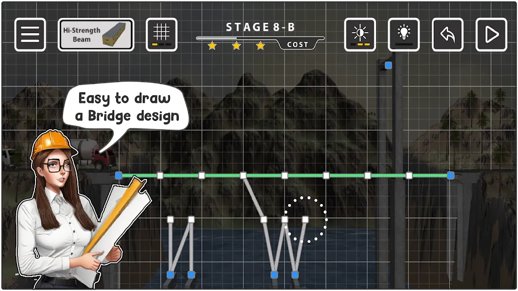 Bridgezz: Bridge Construction (Бриджзз) МОД/Взлом [Деньги, Монеты и Меню MOD] Screenshot 3