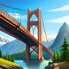 Скачать взломанную Bridgezz: Bridge Construction на телефон - много денег и всё открыто