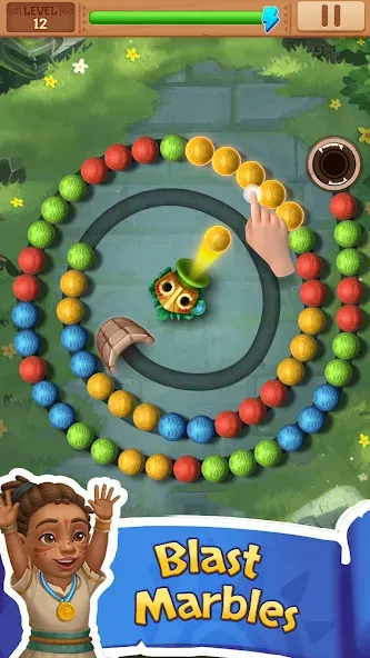 Island Adventure Jungle  Blast (Марбл Пазл) МОД/Взлом [Бесконечные деньги, Монеты и Мега MOD] Screenshot 1