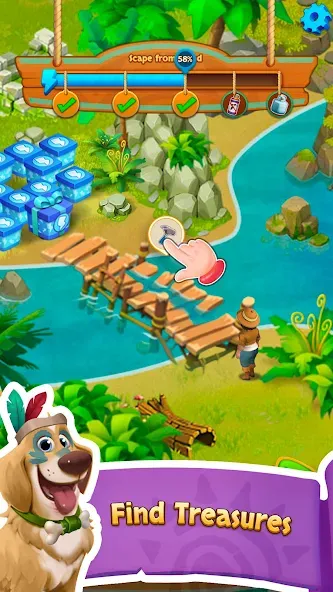 Island Adventure Jungle  Blast (Марбл Пазл) МОД/Взлом [Бесконечные деньги, Монеты и Мега MOD] Screenshot 3