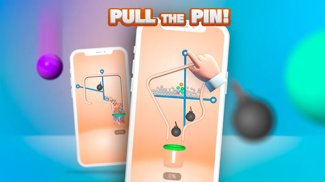 Pull the Pin (Пул зе пин) МОД/Взлом [Меню, Бесконечные монеты и Открытые уровни] Screenshot 5