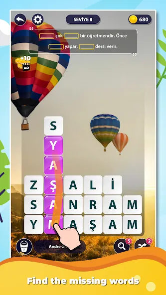 Word Surf: Inspire (Ворд Серф) МОД/Взлом [Бесконечные деньги, Монеты и Мега MOD] Screenshot 1