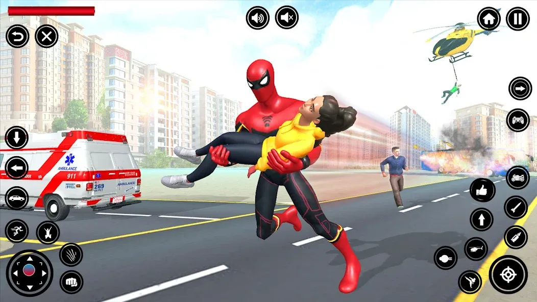 Flying Spider Rope Hero Fight (Флайинг Спайдер Роп Хиро Файт) МОД/Взлом [Много денег, Монет и Все открыто] Screenshot 2