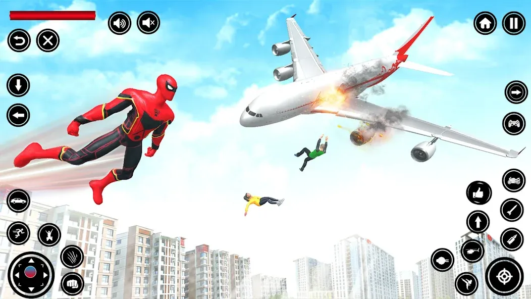 Flying Spider Rope Hero Fight (Флайинг Спайдер Роп Хиро Файт) МОД/Взлом [Много денег, Монет и Все открыто] Screenshot 5