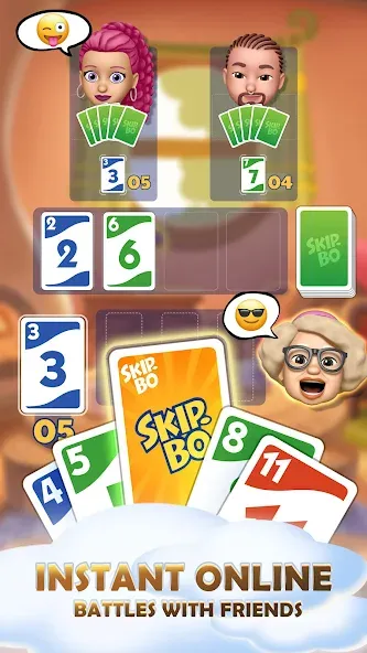 Skip-Bo (кип) МОД/Взлом [Деньги, Монеты и Меню MOD] Screenshot 2
