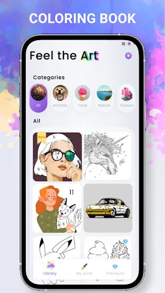 Paint by numbers - Color book МОД/Взлом [Деньги, Монеты и Меню MOD] Screenshot 1