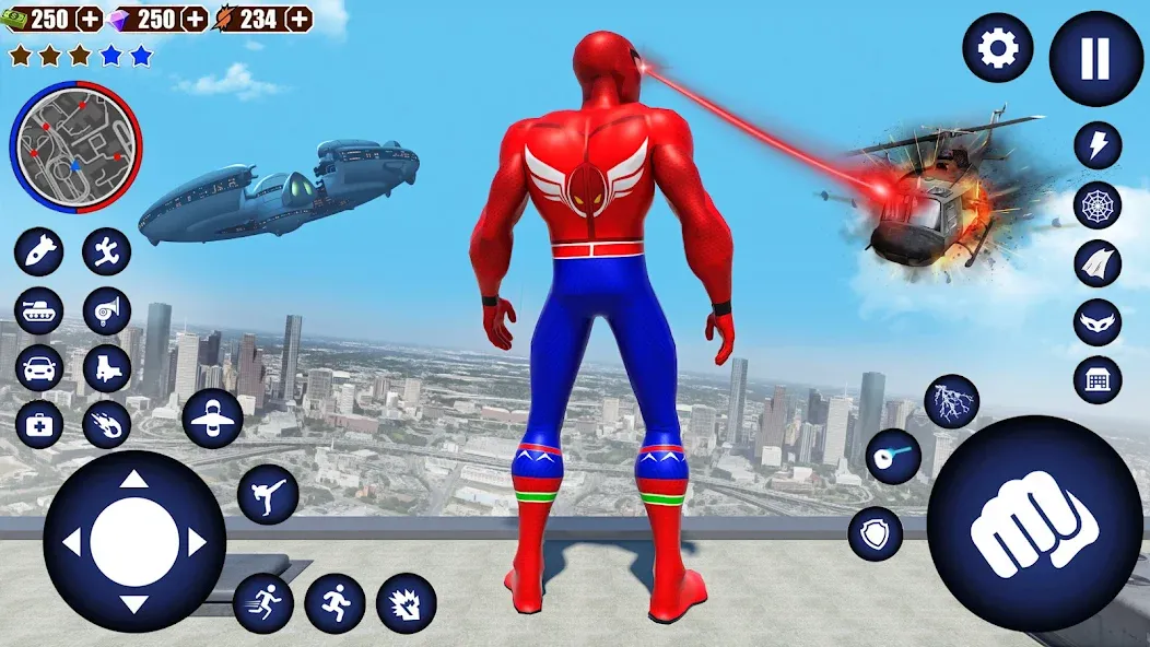 Flying Superhero Robot Games (Флайинг Супергерой Робот Игры) МОД/Взлом [Много монет, Открытые уровни и Мега MOD] Screenshot 3
