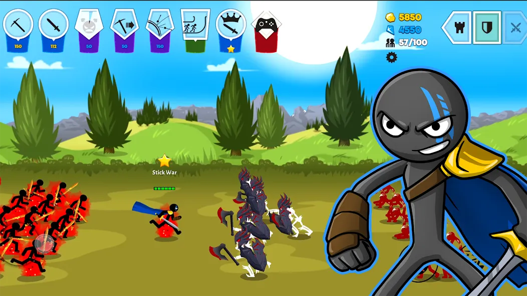 Stick War: Saga (Стик Вар 3) МОД/Взлом [Бесконечные деньги, Монеты и Мега MOD] Screenshot 2