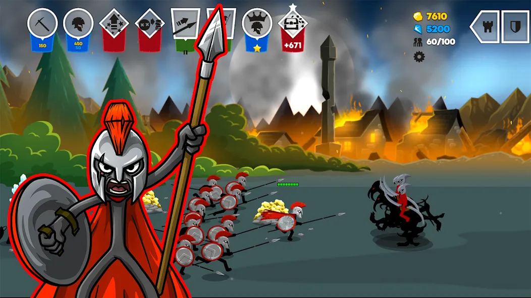 Stick War: Saga (Стик Вар 3) МОД/Взлом [Бесконечные деньги, Монеты и Мега MOD] Screenshot 3