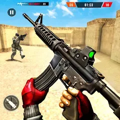 Скачать Взломанная FPS Commando Terrorist Strike на Андроид - Бесконечные патроны