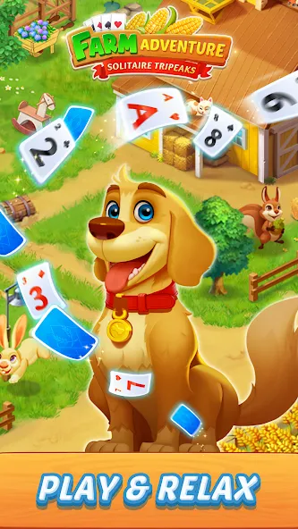 Solitaire Farm Adventure (Солитер) МОД/Взлом [Много денег, Монет и Все открыто] Screenshot 1