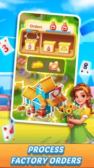 Solitaire Farm Adventure (Солитер) МОД/Взлом [Много денег, Монет и Все открыто] Screenshot 3