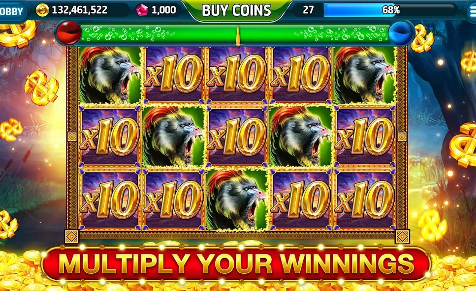 Ape Slots: Vegas Casino Deluxe МОД/Взлом [Все открыто, Дополнительные деньги и Меню MOD] Screenshot 4