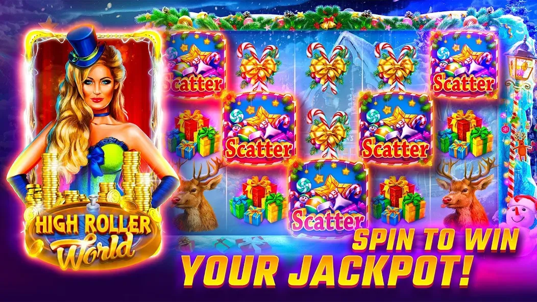 Slots WOW Casino Slot Machine (Слотс ВОУ) МОД/Взлом [Меню, Бесконечные монеты и Открытые уровни] Screenshot 1