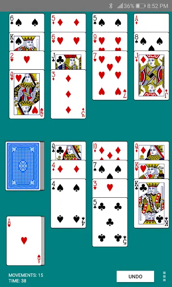 Golf Solitaire (Гольф солитер) МОД/Взлом [Меню, Бесконечные монеты и Открытые уровни] Screenshot 2