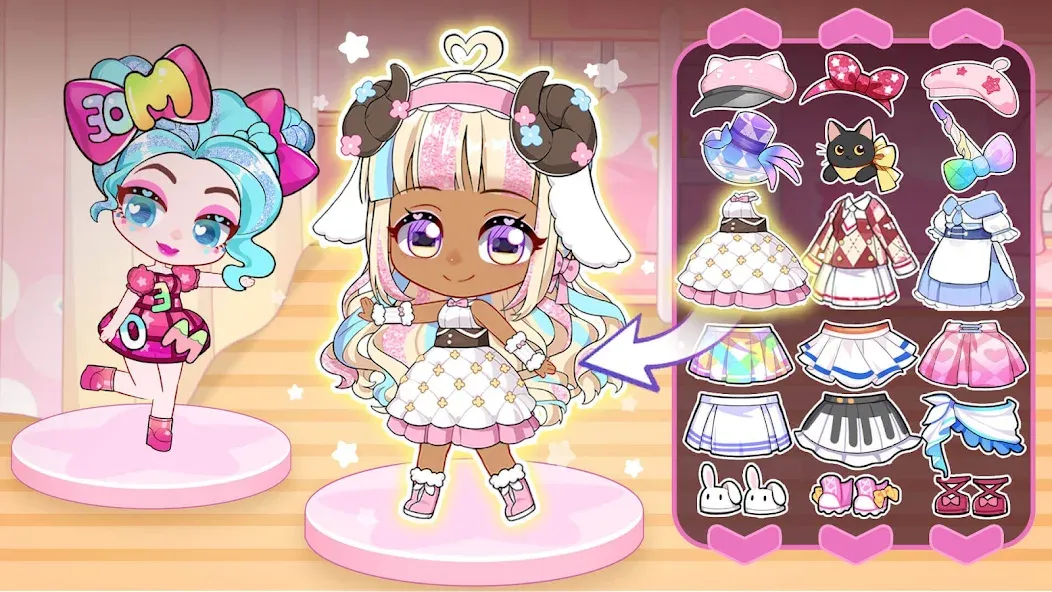 Chibi Doll: My School (Чиби Долл) МОД/Взлом [Меню, Бесконечные монеты и Открытые уровни] Screenshot 2