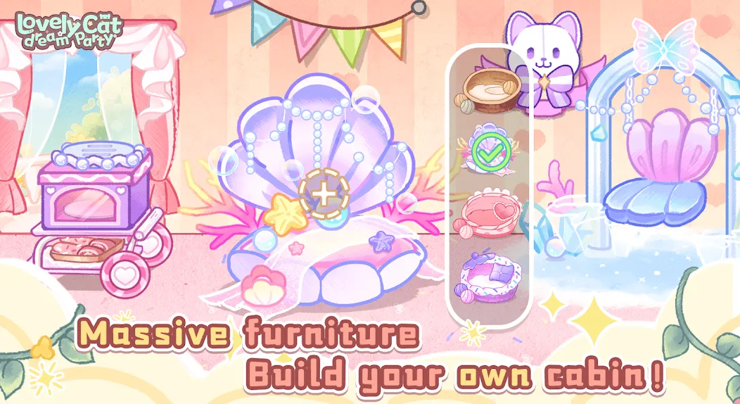 Lovely cat dream party (Лавли кэт дрим пати) МОД/Взлом [Много денег, Монет и Все открыто] Screenshot 3