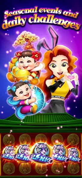 Full House Casino - Slots Game (Фулл Хаус Казино) МОД/Взлом [Меню, Бесконечные монеты и Открытые уровни] Screenshot 5