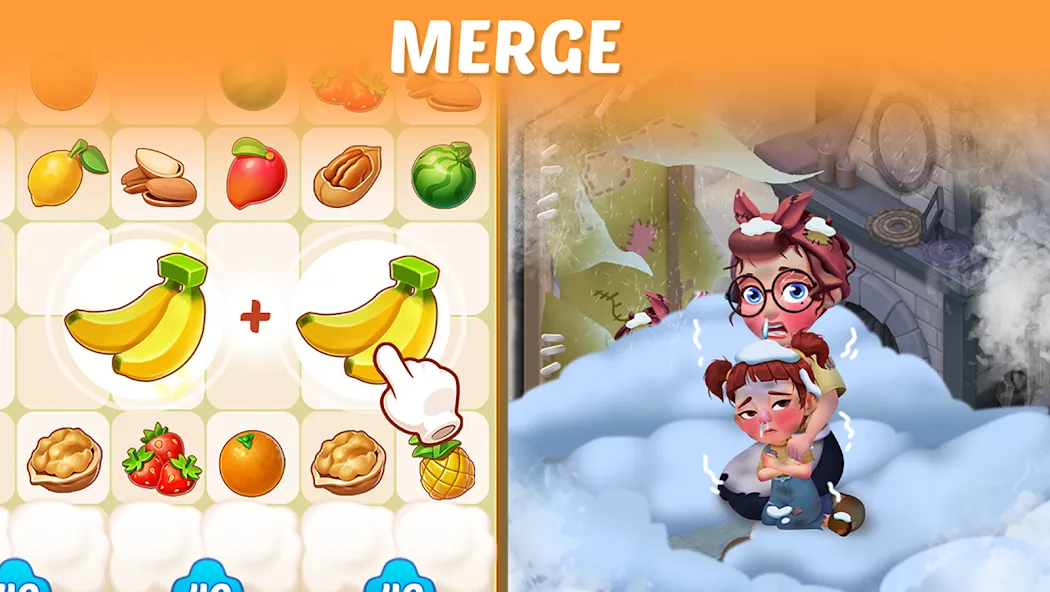 Merge Cooking:Theme Restaurant МОД/Взлом [Меню, Бесконечные монеты и Открытые уровни] Screenshot 2