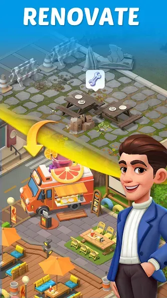 Merge Cooking:Theme Restaurant МОД/Взлом [Меню, Бесконечные монеты и Открытые уровни] Screenshot 5
