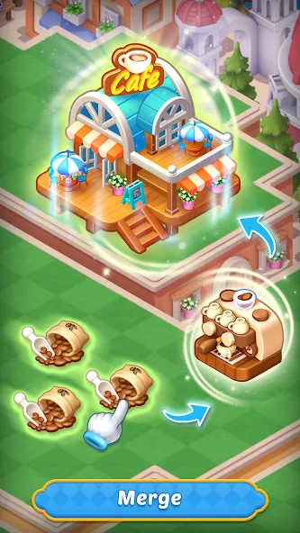 Merge HomeTown: Merge Games МОД/Взлом [Много денег, Монет и Все открыто] Screenshot 2