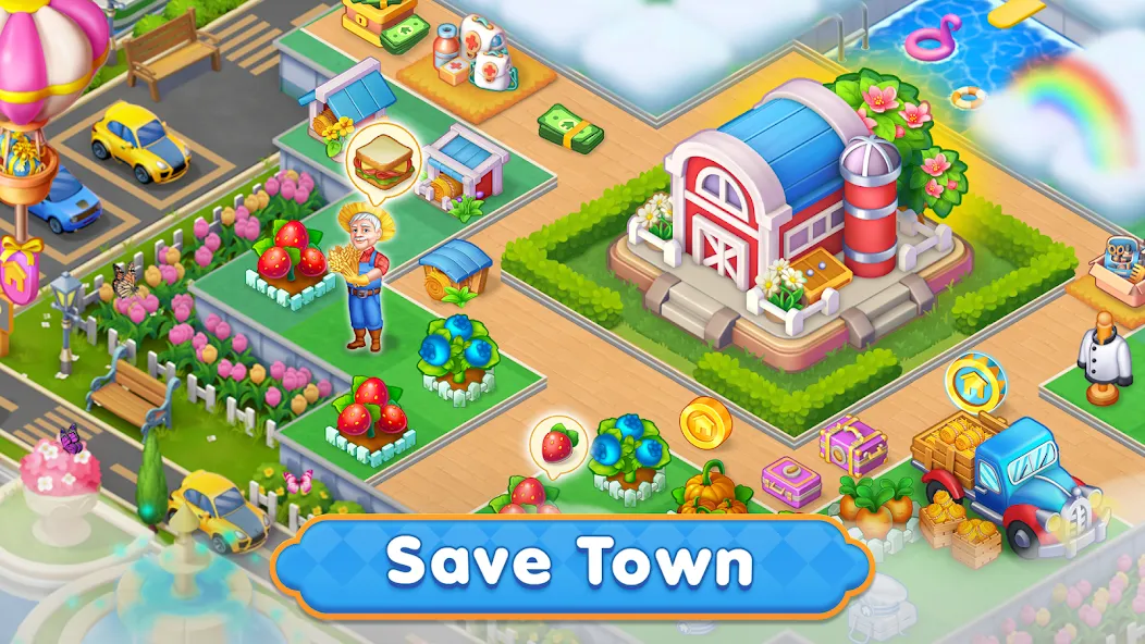 Merge HomeTown: Merge Games МОД/Взлом [Много денег, Монет и Все открыто] Screenshot 4