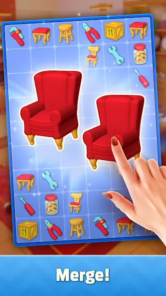Mergedom: Home Design (Мергедом) МОД/Взлом [Много монет, Открытые уровни и Мега MOD] Screenshot 3