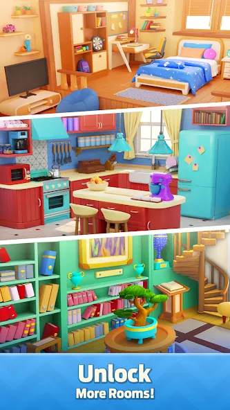 Mergedom: Home Design (Мергедом) МОД/Взлом [Много монет, Открытые уровни и Мега MOD] Screenshot 5